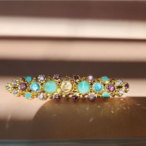 BEN-AMUN Vintage Multi-Stone Brooch Pin - Picture 6 of 7